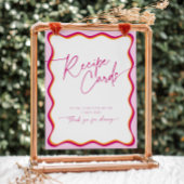 Rosa und orange weiße Grenzrezeptoren Sockelschild