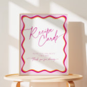 Rosa und orange weiße Grenzrezeptoren Sockelschild