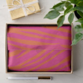 Rosa und orange Zebra-Streifen Seidenpapier (Geschenk)