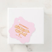Rosa und orangefarbene Bachelorette Geschenkanhänger (Beispiel)