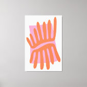 Rosa und orangefarbene Blätter Matisse Inspiriert  Leinwanddruck (Vorderseite)
