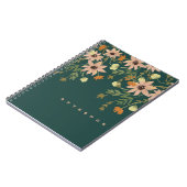 Rosa und orangefarbene Blume in Grün Notizblock (Linke Seite)