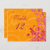 Rosa und orangefarbene Blumenkarten Postkarte (Vorne/Hinten)