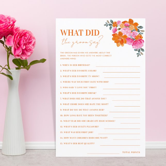 Rosa und orangefarbene Blüte Was hat das "Groom Sa (Von Creator hochgeladen)