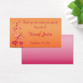 Rosa und orangefarbene Blüten mit Schmetterlingen  (Schreibtisch)