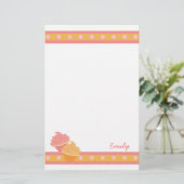 Rosa und orangefarbene Cupcakes Briefpapier (Stehend Vorderseite)