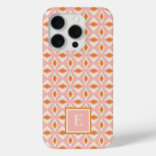 Rosa und orangefarbene Diamantmonogramm Case-Mate iPhone Hülle