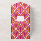 Rosa und orangefarbene Fan-Hochzeit All In One Einladung (Außenbereich)