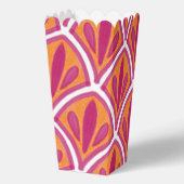 Rosa und orangefarbene Fan-Hochzeit Geschenkschachtel (Rückseite)