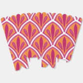 Rosa und orangefarbene Fan-Hochzeit Geschenkschachtel (Ungeklappt)