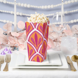 Rosa und orangefarbene Fan-Hochzeit Geschenkschachtel