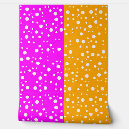 Rosa und orangefarbene Farbe mit Polka-Punkten - s Tapete