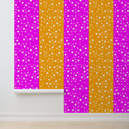 Rosa und orangefarbene Farbe mit Polka-Punkten - s Tapete