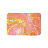 Rosa und orangefarbene Flüssigkeiten Kunst Badematte (Vorderseite)
