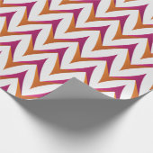 Rosa und orangefarbene Geschenkwrap Geschenkpapier (Ecke)