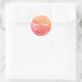 Rosa und orangefarbene Kerzen Runder Aufkleber (Tasche)
