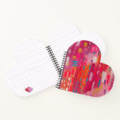 Rosa und orangefarbene Pinselstriche Abstrakt Notizblock (Innenseite)