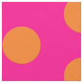 rosa und orangefarbene Polka-Dot-Baumwollgewebe Stoff (Nahaufnahme)