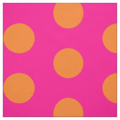 rosa und orangefarbene Polka-Dot-Baumwollgewebe Stoff (Muster)