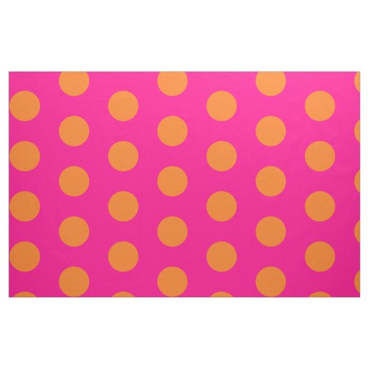 rosa und orangefarbene Polka-Dot-Baumwollgewebe Stoff (Fat Quarter (45,7 x 55,9 cm))