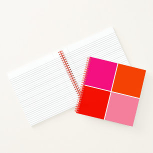 Rosa und orangefarbene Quadrate Notizblock