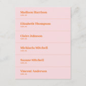 Rosa und orangefarbene Retro-Hochzeitsfeier Platzk Einladung (Vorderseite)