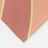 Rosa und orangefarbene Retrodesign Fleecedecke (Ecke)