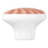 Rosa und orangefarbene Retrodesign Keramikknauf (Seitenansicht)