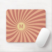 Rosa und orangefarbene Retrodesign Mousepad (Mit Mouse)