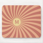 Rosa und orangefarbene Retrodesign Mousepad (Vorne)