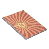 Rosa und orangefarbene Retrodesign Notizblock (Rechte Seite)