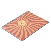 Rosa und orangefarbene Retrodesign Notizblock (Linke Seite)