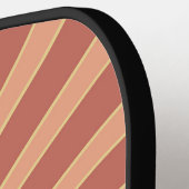 Rosa und orangefarbene Retrodesign Pickleball Schläger (Linke Seite)