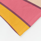 Rosa und orangefarbene Retrowellen Fleecedecke (Ecke)