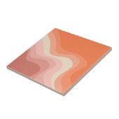 Rosa und orangefarbene Retrowellen Fliese (Seite)