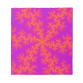 Rosa und orangefarbene Schneeflocke Notizblock (Vorderseite)