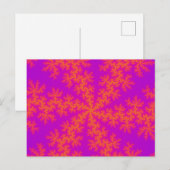 Rosa und orangefarbene Schneeflocke Postkarte (Vorne/Hinten)