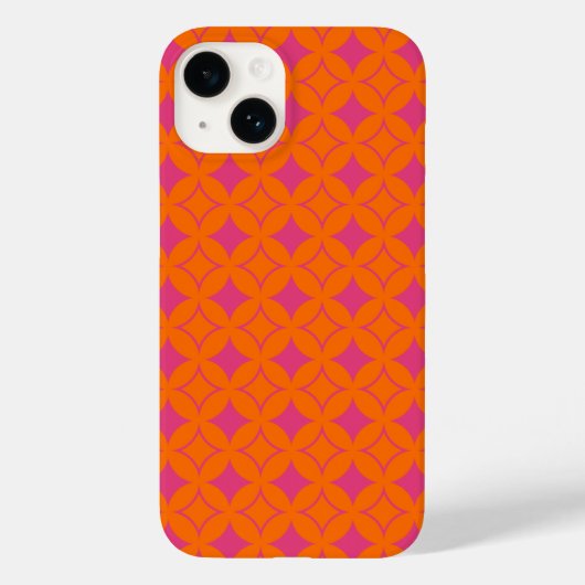 Rosa und orangefarbene Shippo Case-Mate iPhone Hülle (Rückseite)