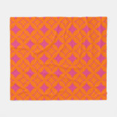 Rosa und orangefarbene Shippo Fleecedecke (Vorderseite (Horizontal))