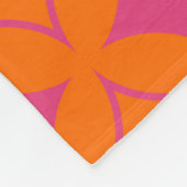 Rosa und orangefarbene Shippo Fleecedecke (Ecke)