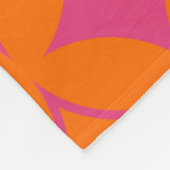 Rosa und orangefarbene Shippo Fleecedecke (Ecke)