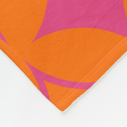 Rosa und orangefarbene Shippo Fleecedecke (Ecke)