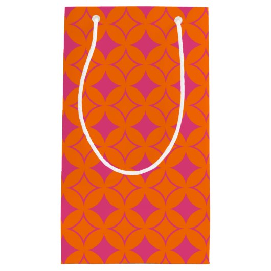 Rosa und orangefarbene Shippo Kleine Geschenktüte (Vorderseite)