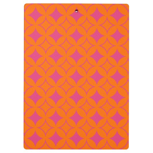 Rosa und orangefarbene Shippo Klemmbrett (Rückseite)