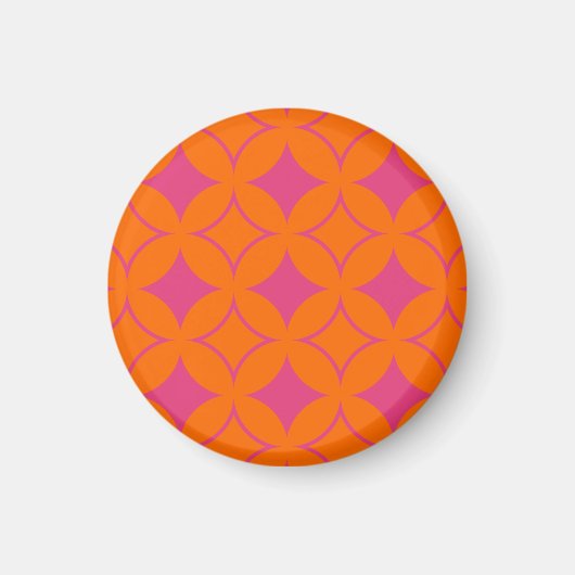 Rosa und orangefarbene Shippo Magnet (Vorne)