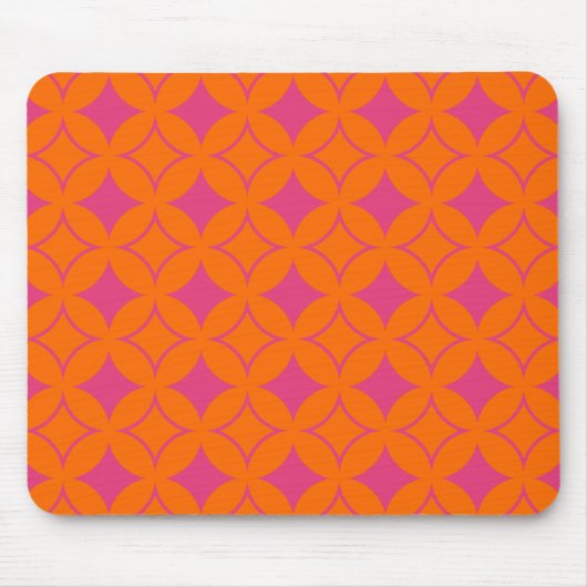 Rosa und orangefarbene Shippo Mousepad (Vorne)