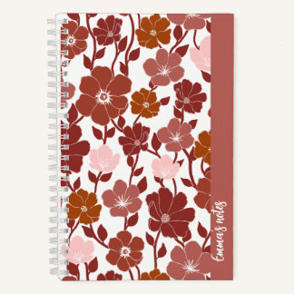 Rosa und orangefarbene Spiralplatte | Tagebuch Notizblock