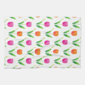 Rosa und orangefarbene Wasserfarben Geschirrtuch (Horizontal)