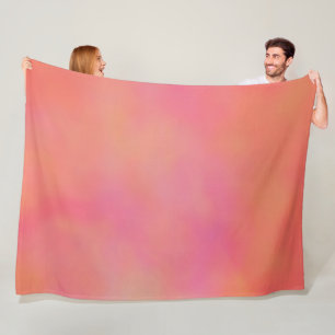 Rosa und orangefarbene Wolke abstrakt Fleecedecke