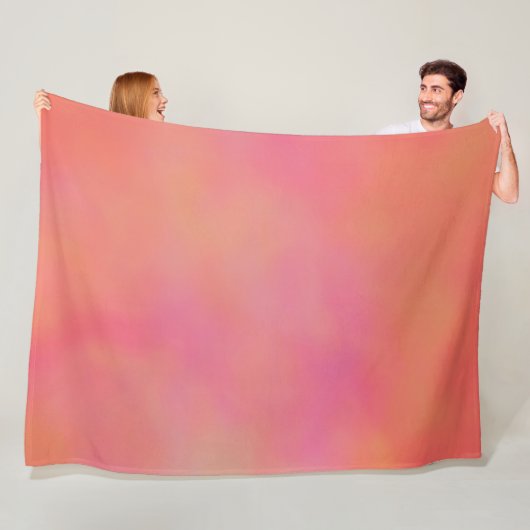 Rosa und orangefarbene Wolke abstrakt Fleecedecke (Beispiel)